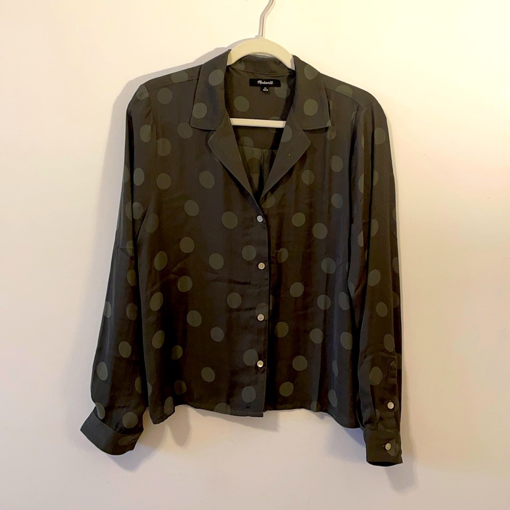 Madewell Jacquard Dot Pajama Shirt